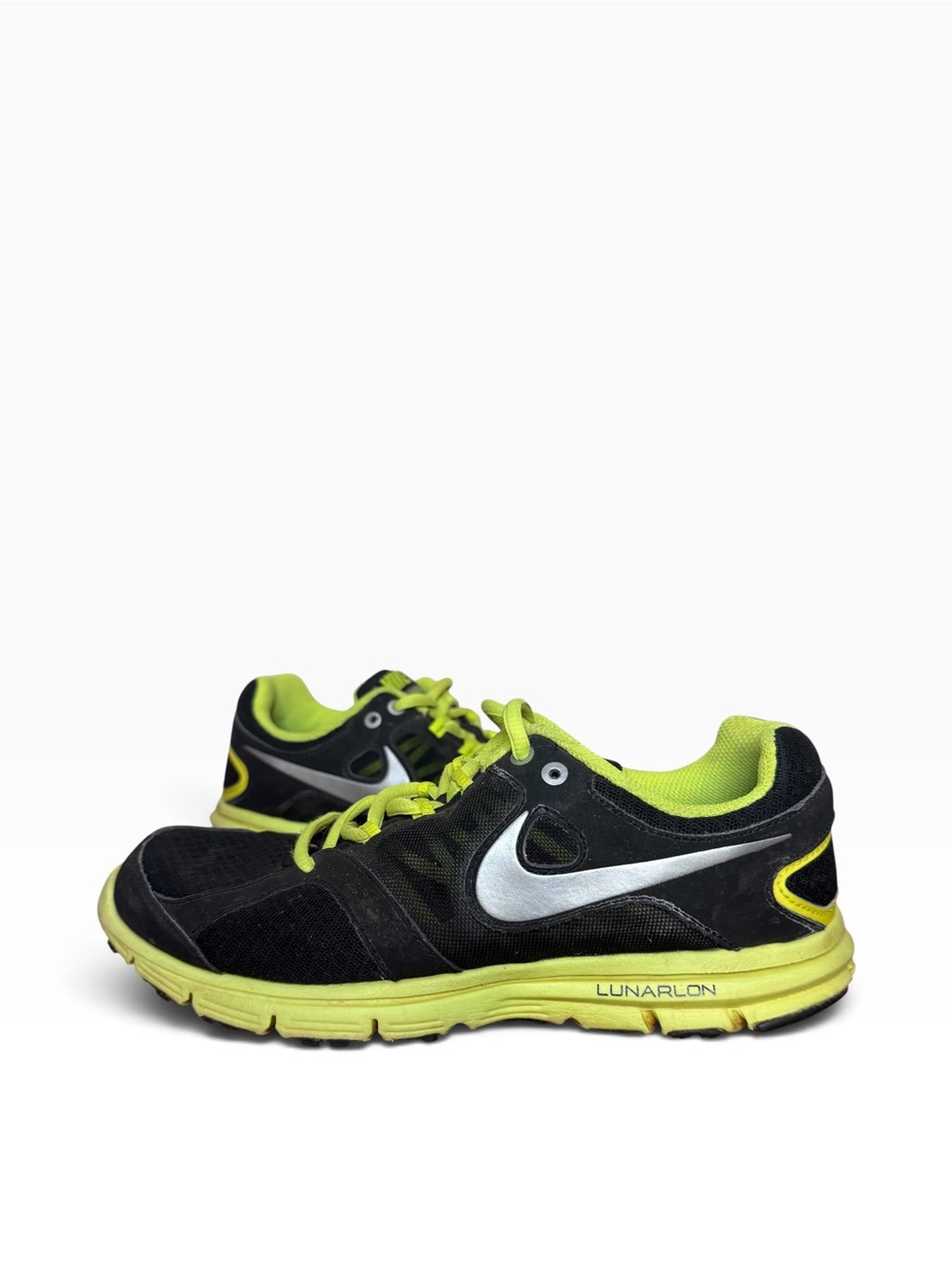 Nike Lunar Forever 2 Youth Running Shoes Size 6Y Blue Neon Green